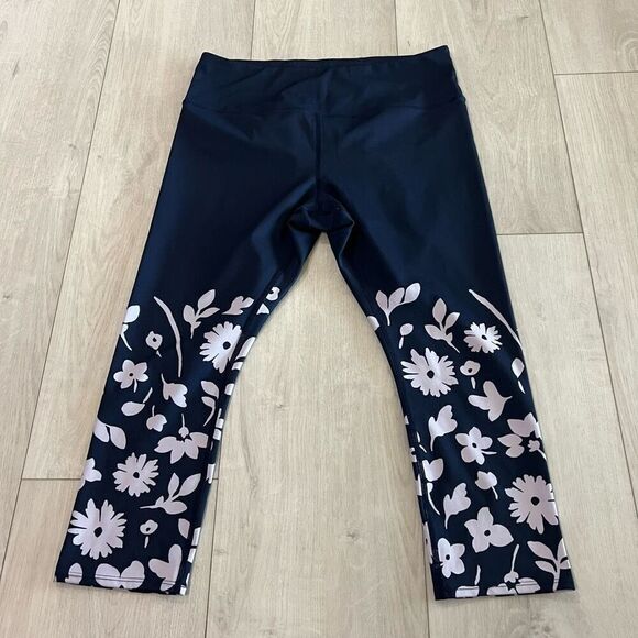 Kate Spade splash boarder athletic crop leggings size L - Picture 1 of 8
